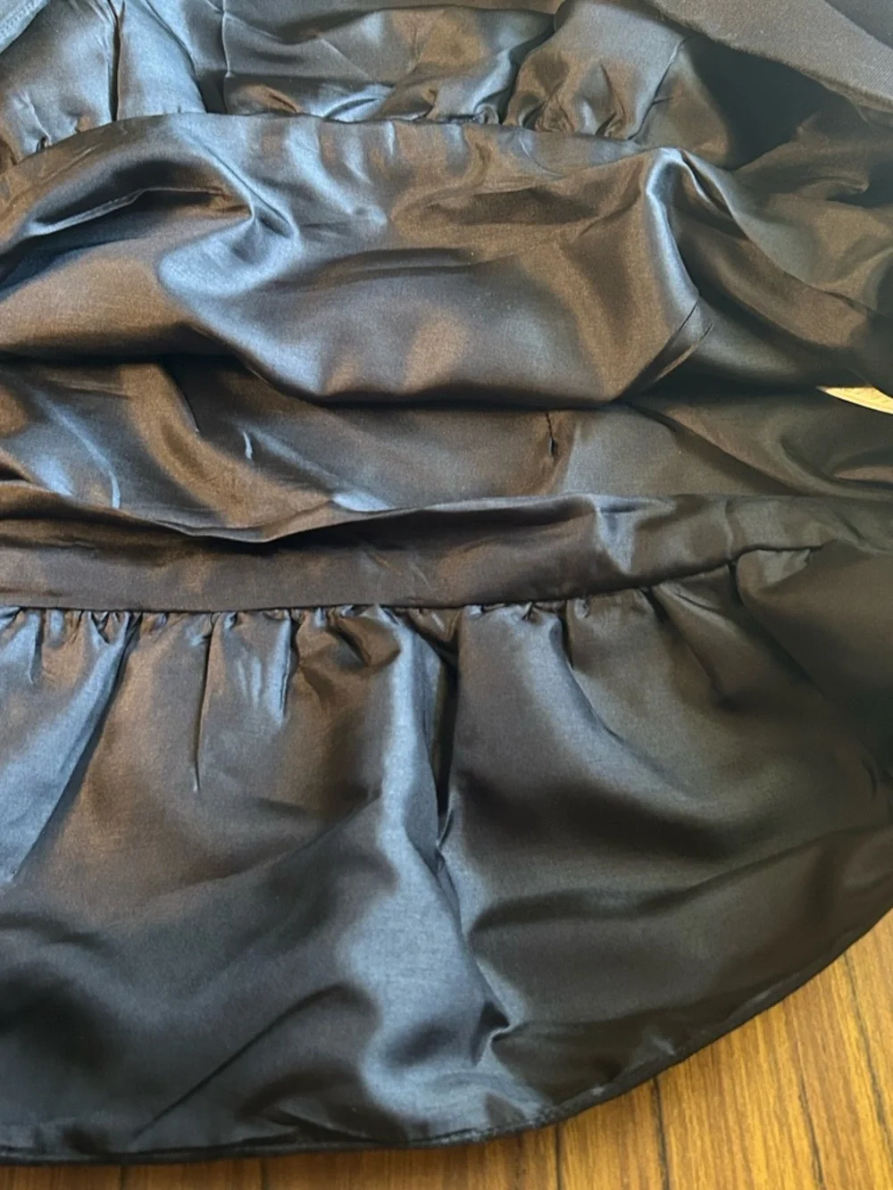 Kate Spade Black Structured Drop Waist‎ Dress Ruffle Hem Mini NWOT LBD